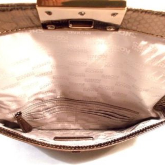 Michael Kors Python Embossed Leather Sloan Handbag - Picture 2 of 6